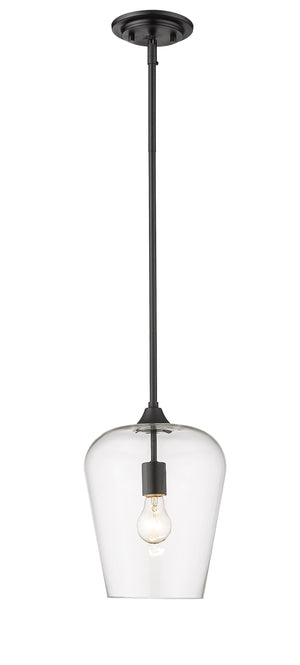 Joliet 1 Light Pendant in Matte Black Finish