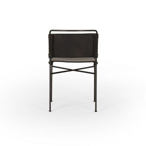 Wharton Dining Chair in Distressed Black