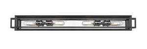 Titania 4 Light Vanity in Black + Chrome Finish