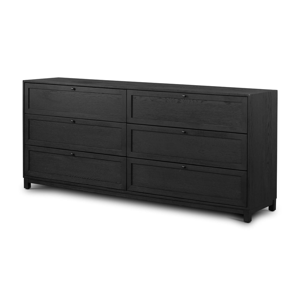 Millie 6 Drawer Dresser In Drifted Matte Bl
