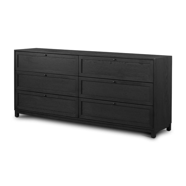 Millie 6 Drawer Dresser In Drifted Matte Bl