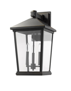 Beacon 3 Light Outdoor Wall Sconce in Oil Rubbed Bronze Finish