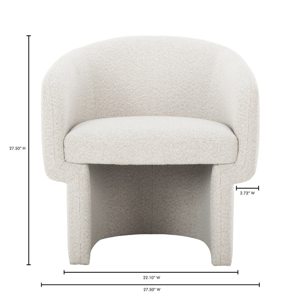 Franco Curved Chair in Oyster by Moe's