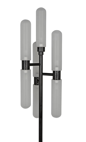 Dominique Floor Lamp, Black Metal