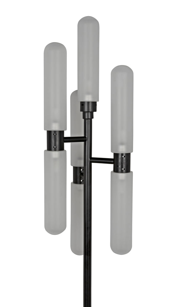 Dominique Floor Lamp, Black Metal