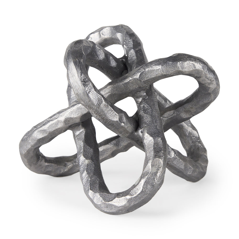 Wilhelm I (Small) 7L x 7W Silver Metal Link Decor Object