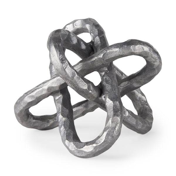 Wilhelm I (Small) 7L x 7W Silver Metal Link Decor Object