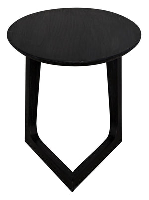 Cantilever Sungkai/Mindi Table in Charcoal Black Finish