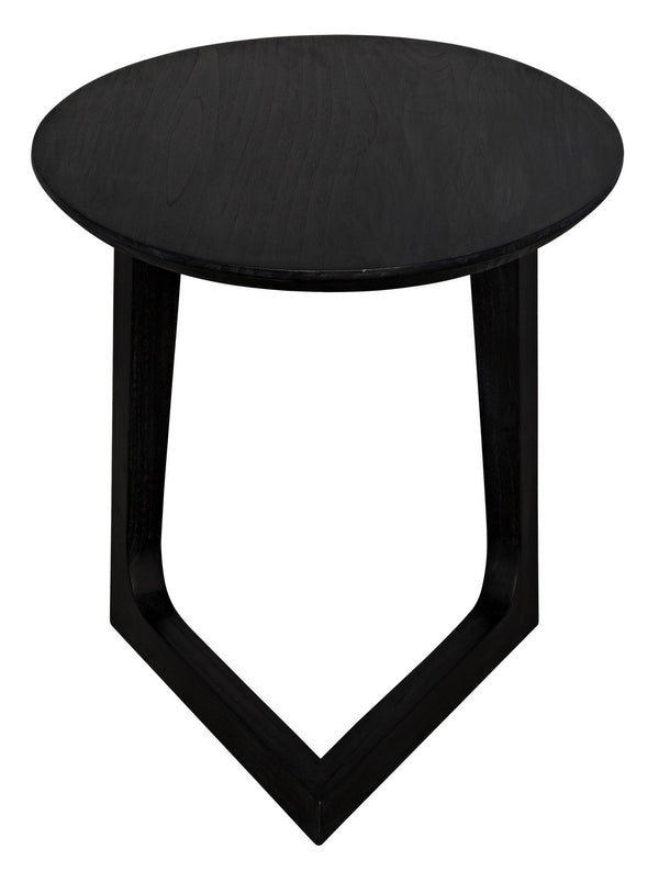 Cantilever Sungkai/Mindi Table in Charcoal Black Finish