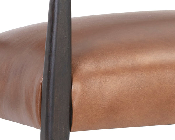 KEAGAN LOUNGE CHAIR - SHALIMAR TOBACCO LEATHER