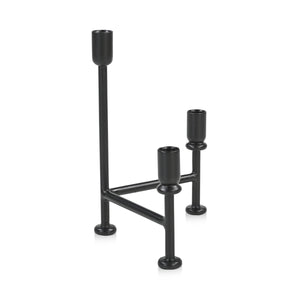 Moe's Cicero Candle Holder Black Iron