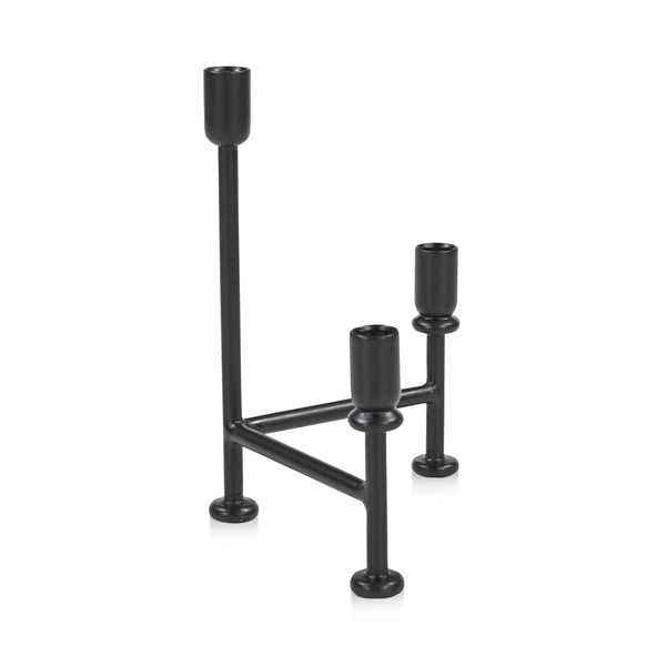 Moe's Cicero Candle Holder Black Iron