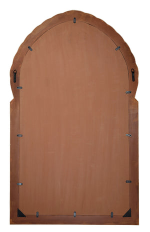 Bardot 60" Wood & Buffalo Bone Arch Wall Mirror