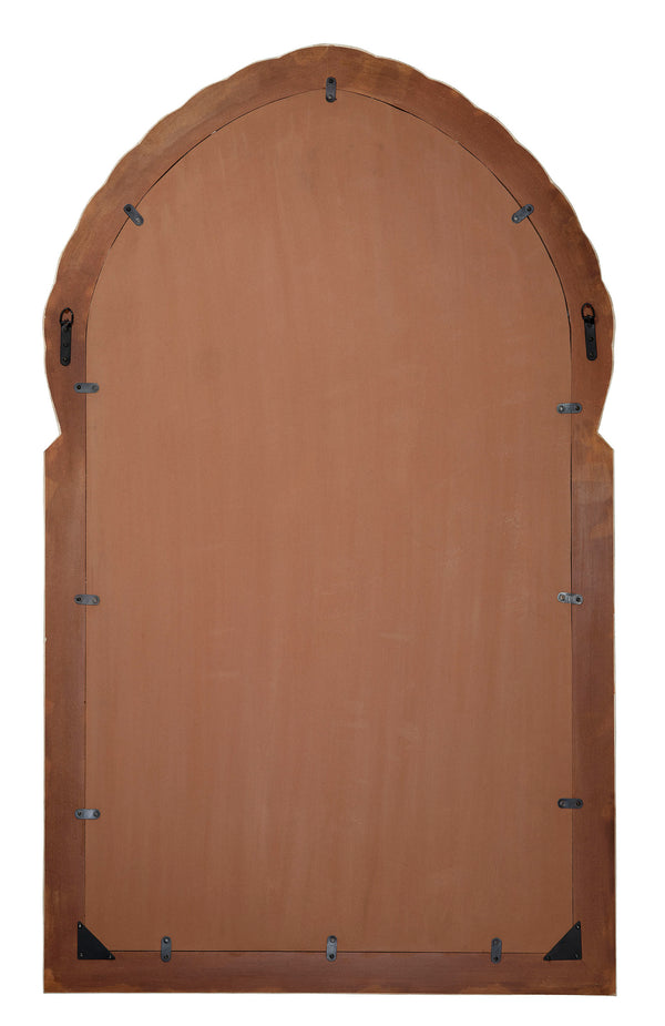 Bardot 60" Wood & Buffalo Bone Arch Wall Mirror