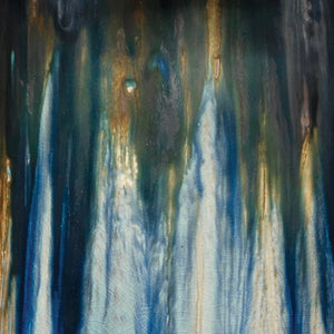 Brushstroke Ceramic Table Lamp with Linen Shade