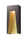 Millenial 1 Light Outdoor Wall Light in Bronze Gold Finish