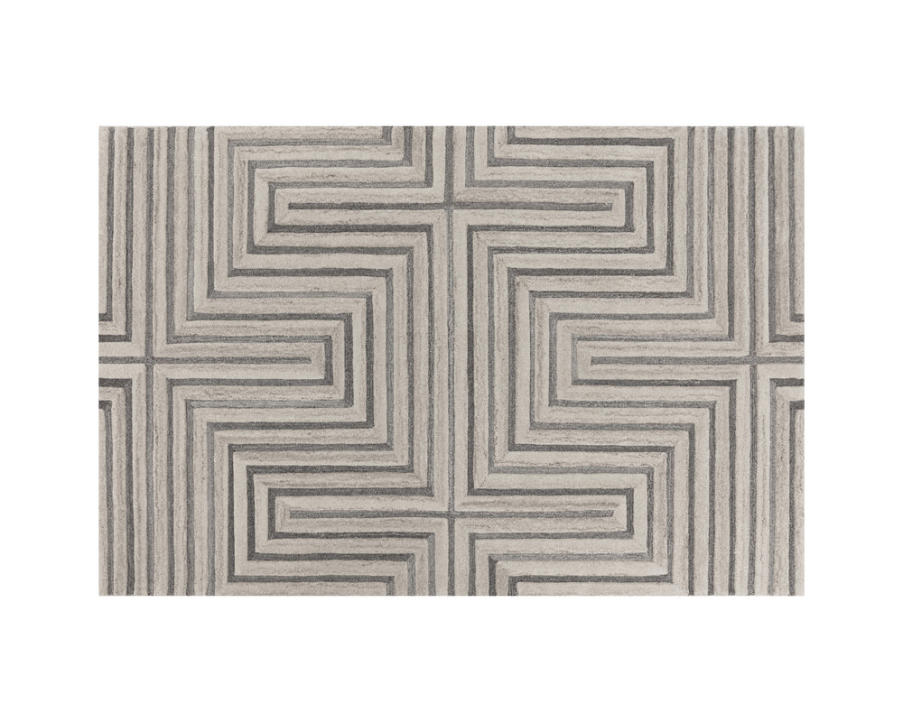 OSLOW HAND-TUFTED RUG - BEIGE / GREY - 6' X 9'