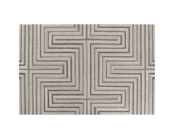 OSLOW HAND-TUFTED RUG - BEIGE / GREY - 6' X 9'