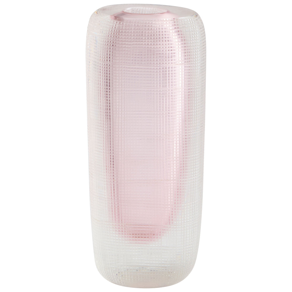 Neso Vase In Pink And Clear