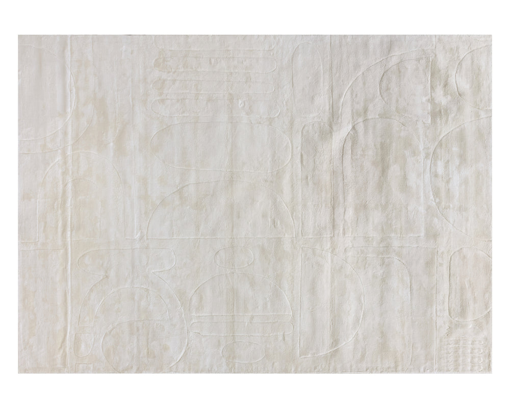 CARUSO HAND-LOOMED RUG - CREAM / IVORY - 10' X 14'