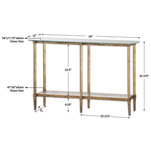 Elenio Glass Console Table