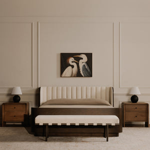 Moe's Carson Dining Bench in Beige