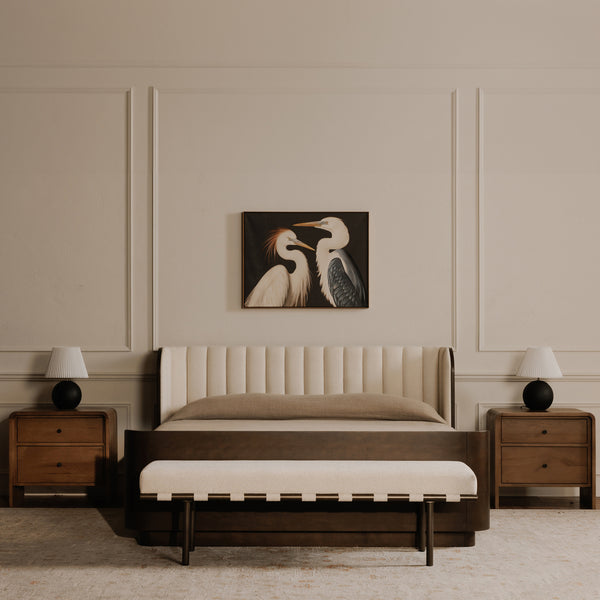 Moe's Carson Dining Bench in Beige