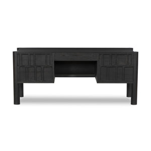Ezri Desk - Carved Black Oak