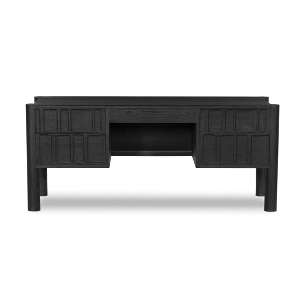 Ezri Desk - Carved Black Oak