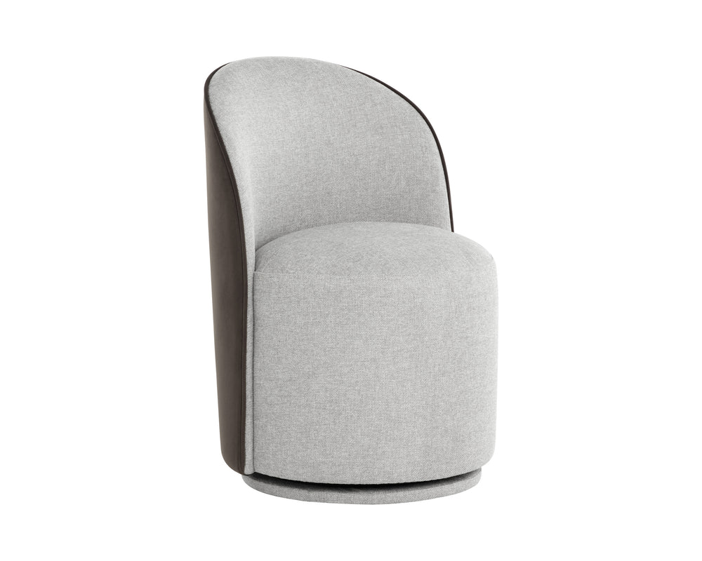CAVOLI SWIVEL DINING CHAIR - BELFAST HEATHER GREY / MEG ASH
