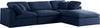 Carmen Cloud Modular Sectional In Navy Linen Fabric