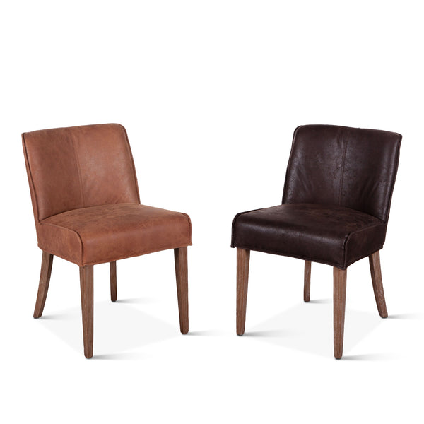 Buddy Side Chair Dark Brown Leather