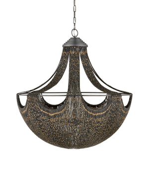 Eduardo Chandelier In Natural Iron & Brass