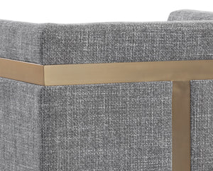 YVETTE ARMCHAIR - GOLD - CHACHA GREY