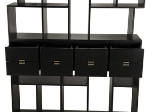 Grobius Bookcase, Hand Rubbed Black