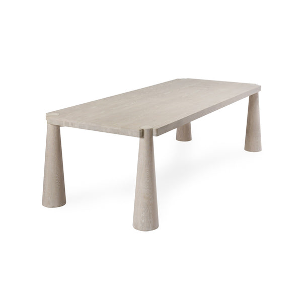 Classic Home Atrop Solid Oak Dining Table with Sculptural Legs