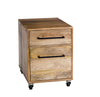 Moe's Colvin Natural Mango Wood Filing Cabinet