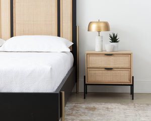 AVIDA BED - KING - GOLD - BLACK/NATURAL