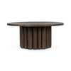Tiber Solid Wood Round Dining Table in Cream Washed or Toasted Brown