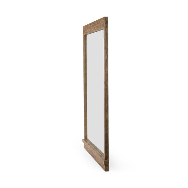 Ledge Floor Mirror - Distressed Light Pine