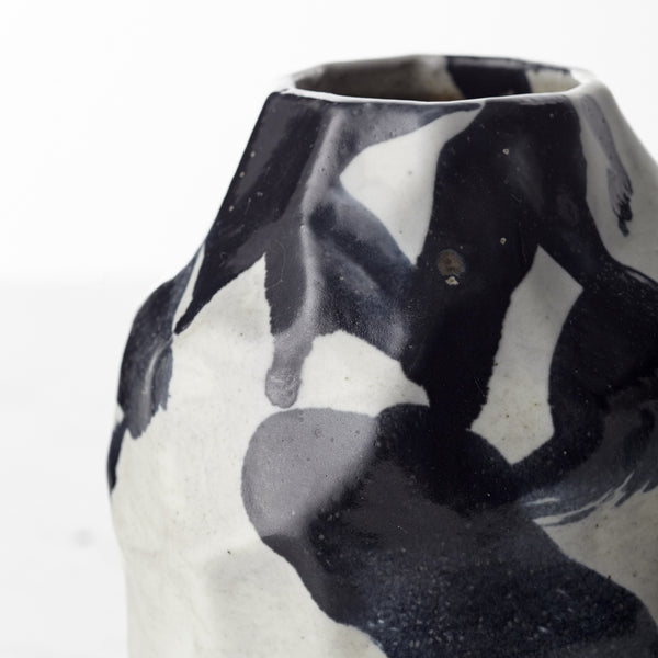 Mod Vase in Black and White