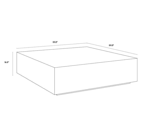 FREZCO COFFEE TABLE - SQUARE - LIGHT OAK