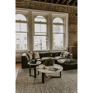 Moe's Jinxx Coffee Table in Charcoal Grey Marble