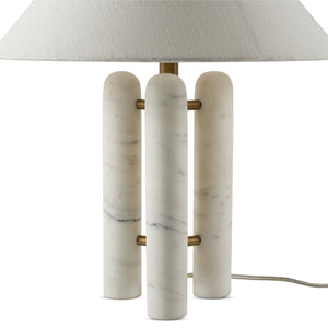 Medici Table Lamp In Chrcl And White Mrbl
