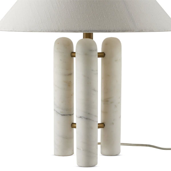 Medici Table Lamp In Chrcl And White Mrbl