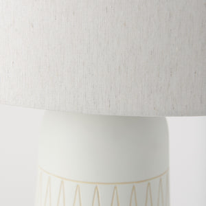 Javier 18.0L x 18.0W x 30.75H Light Base W/Cream Shade Table Lamp