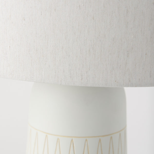 Javier 18.0L x 18.0W x 30.75H Light Base W/Cream Shade Table Lamp
