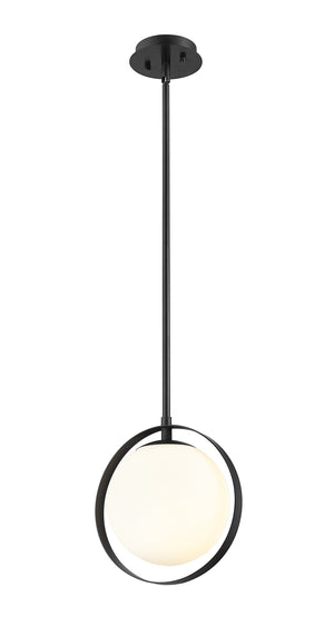 Midnetic 1 Light Mini Pendant in Matte Black Finish