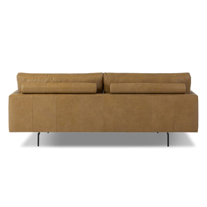 Melle Sofa In Lipari Camel And Ebony Steel