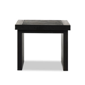 Warby End Table in Worn Black Oak